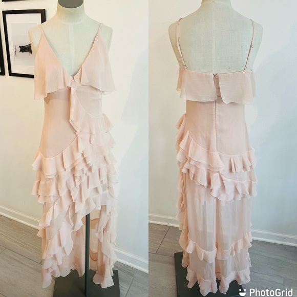 VENUS Dresses & Skirts - Venus high low pink ruffle dress women’s 2 formal cocktail fairy wedding